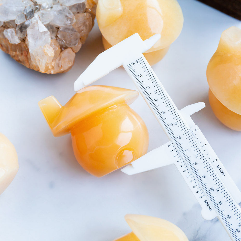 Reikistal Orange Calcite Mushroom Houses