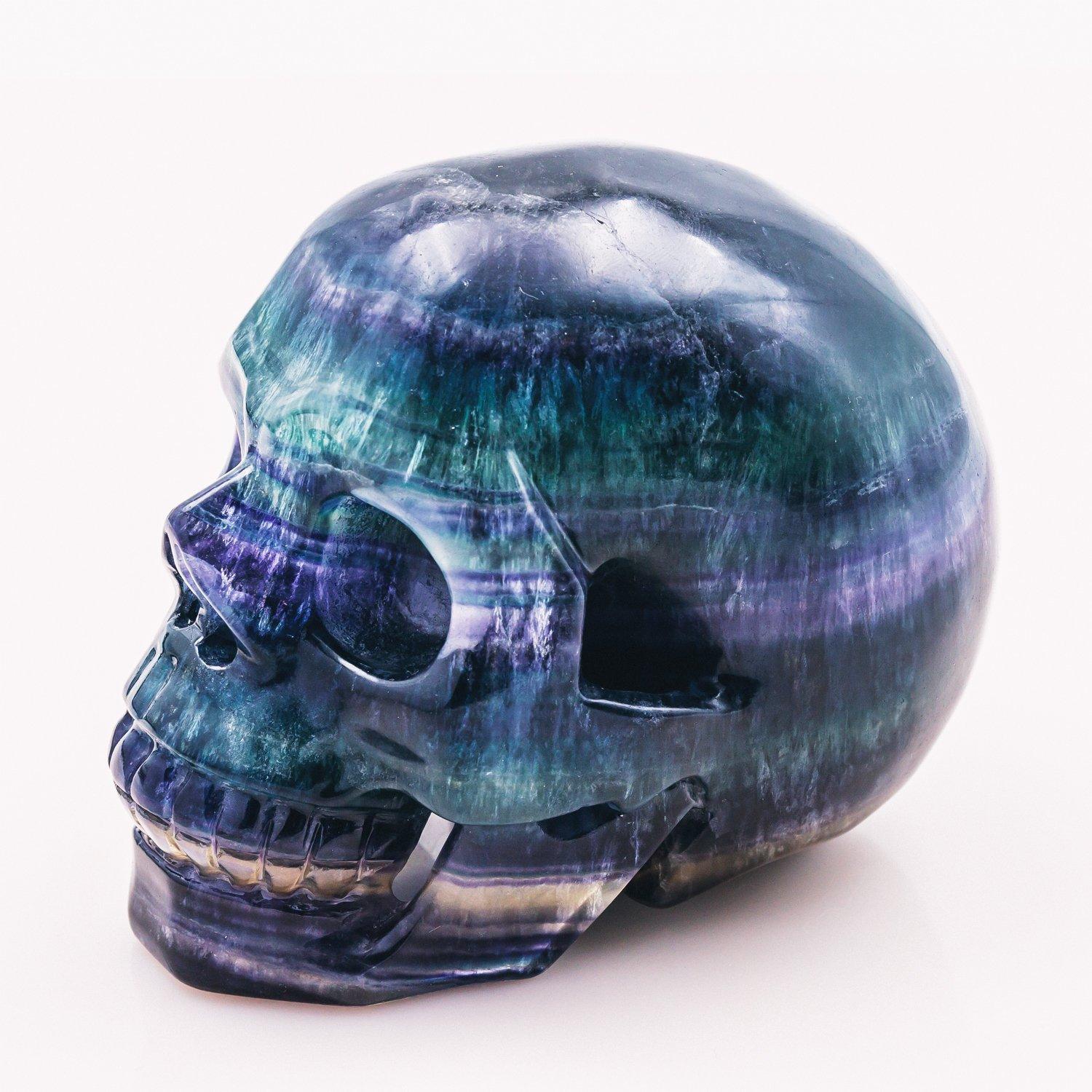 Reikistal Rainbow Fluorite Skull