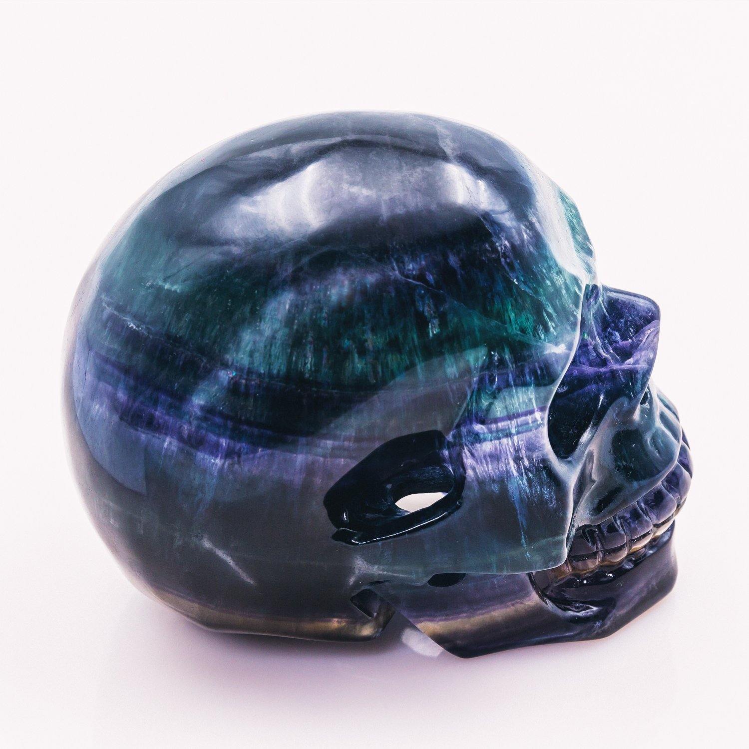 Reikistal Rainbow Fluorite Skull