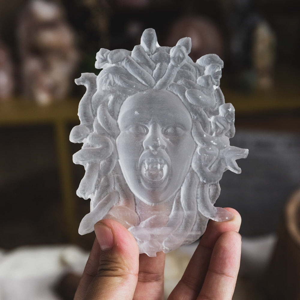 Reikistal Selenite Medusa