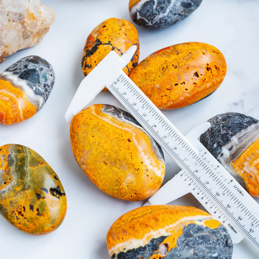 Reikistal Bumblebee Jasper Palm Stone