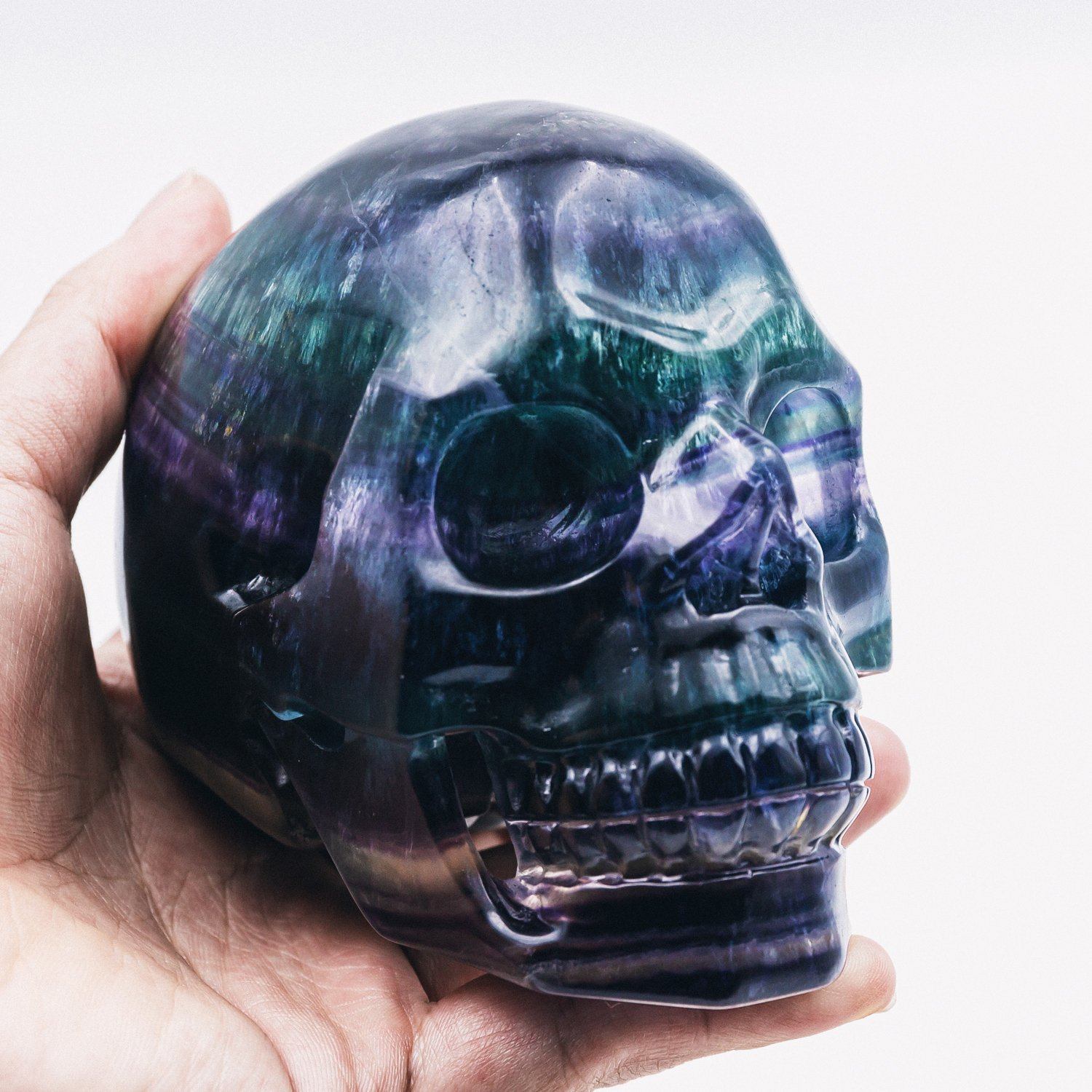 Reikistal Rainbow Fluorite Skull