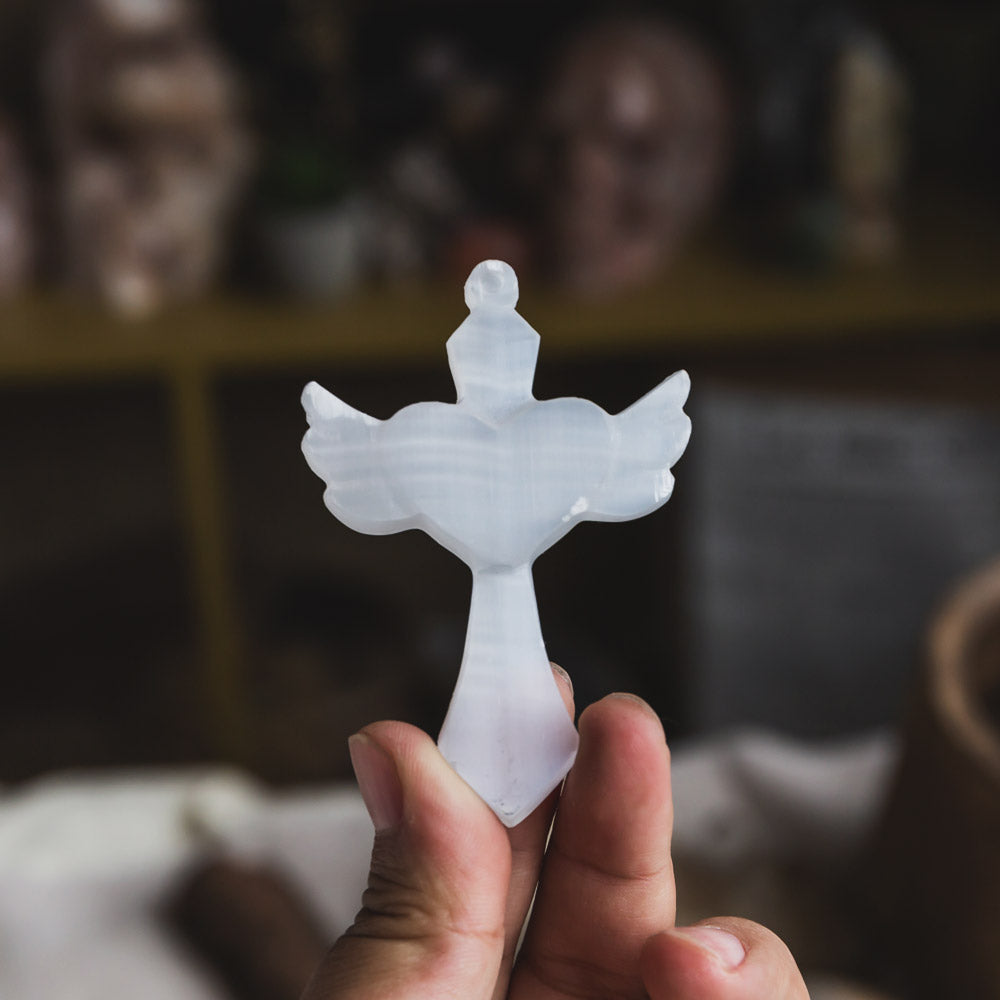 Reikistal Selenite Cross