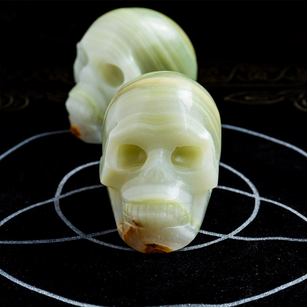 Reikistal Pistachio Onyx Skull