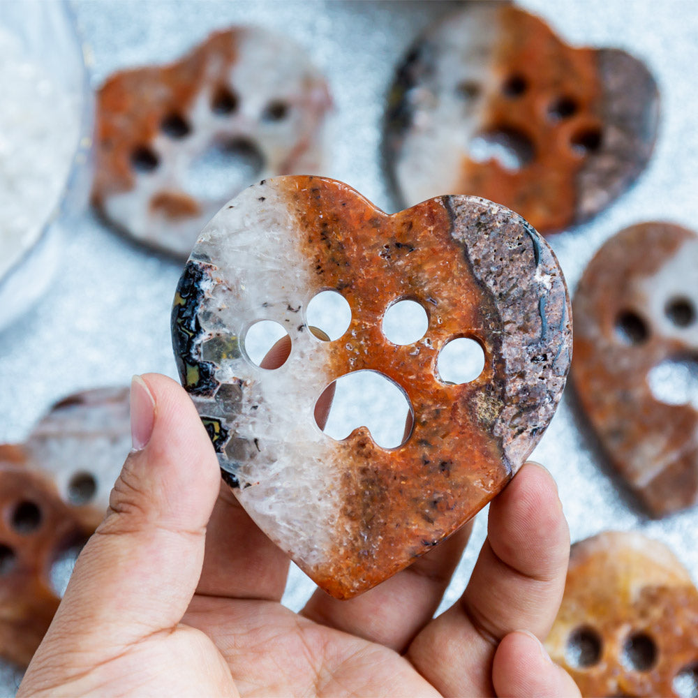 Reikistal Mosaic Quartz Heart With Paw