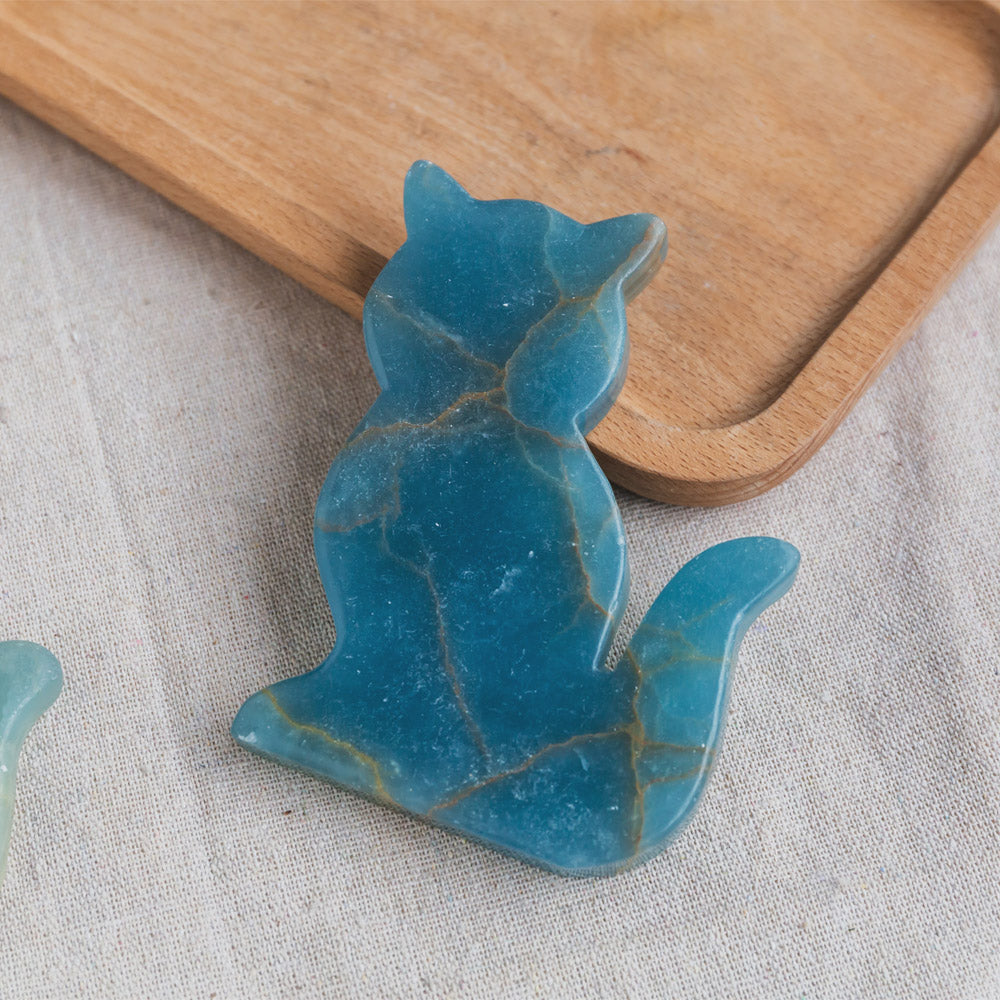 Reikistal Blue Onyx Cat Slice