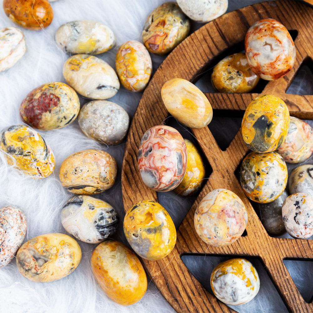 Reikistal Crazy Lace Agate Tumbled Stone