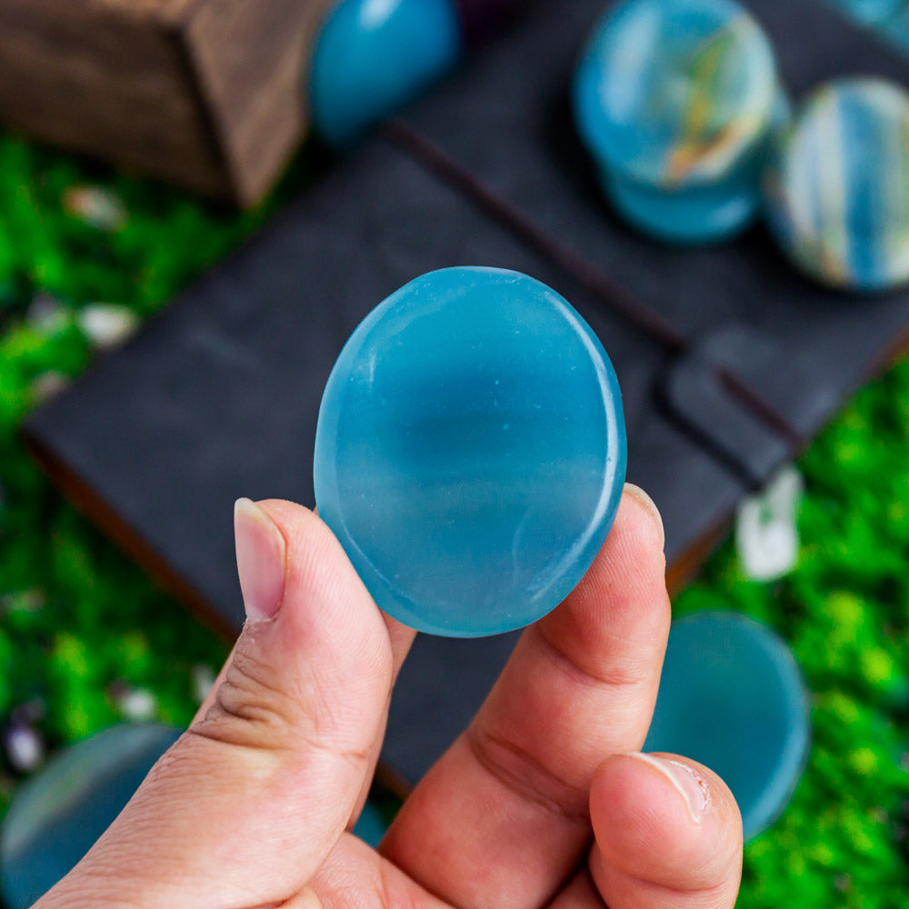 Reikistal Blue Onyx Worry Stone