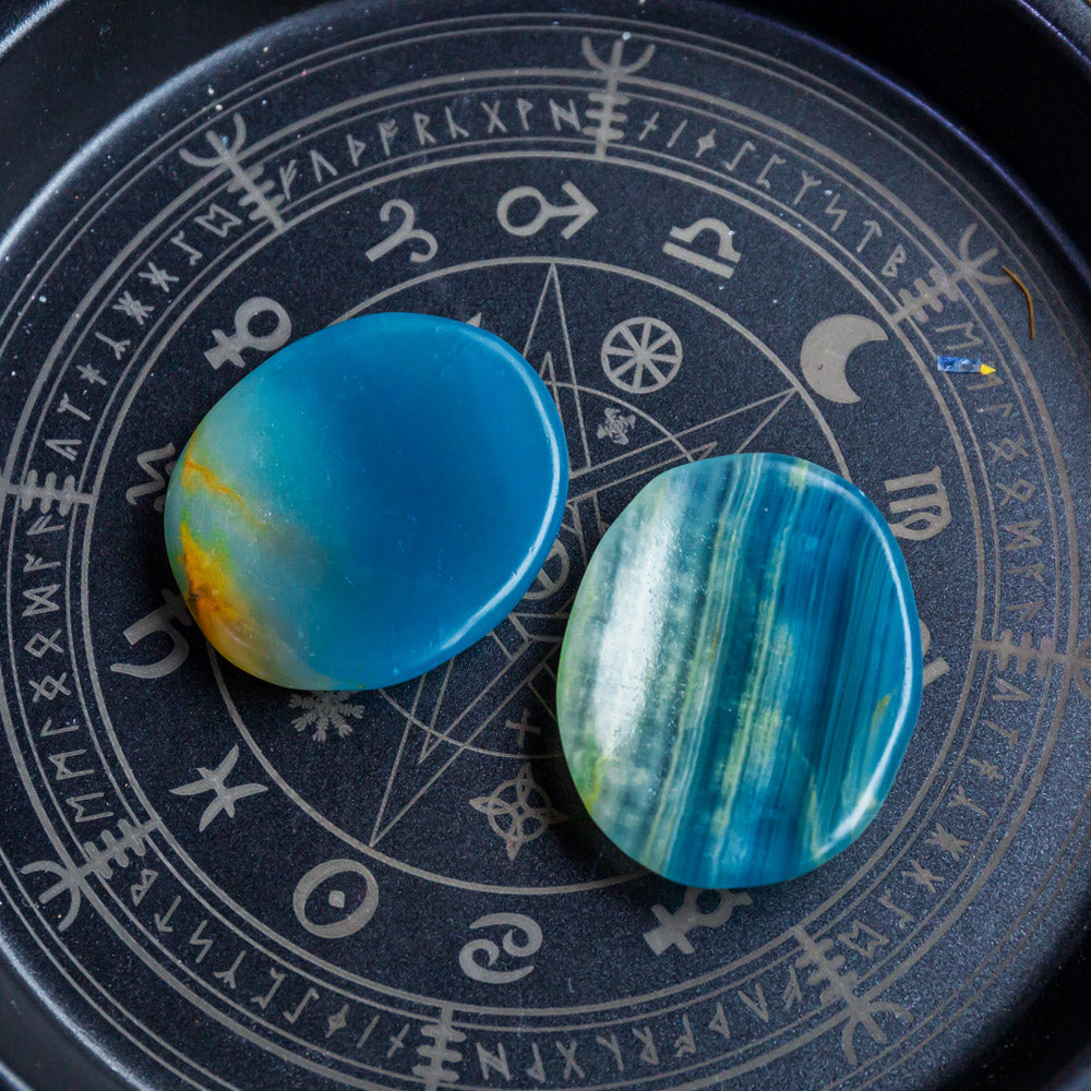 Reikistal Blue Onyx Worry Stone