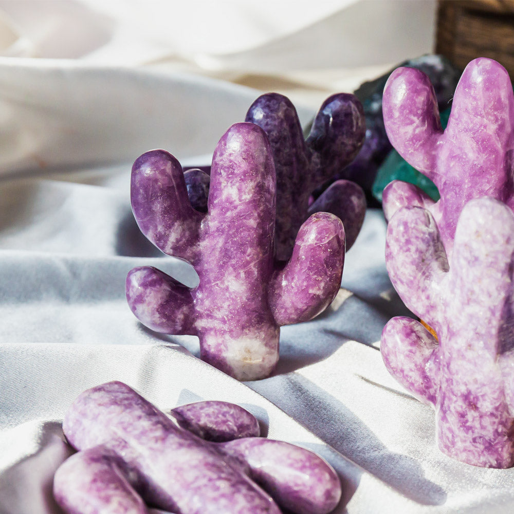 Reikistal Lepidolite Cactus