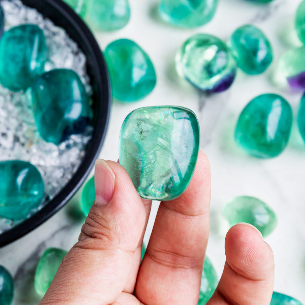 Reikistal Green Fluorite Tumbled Stone