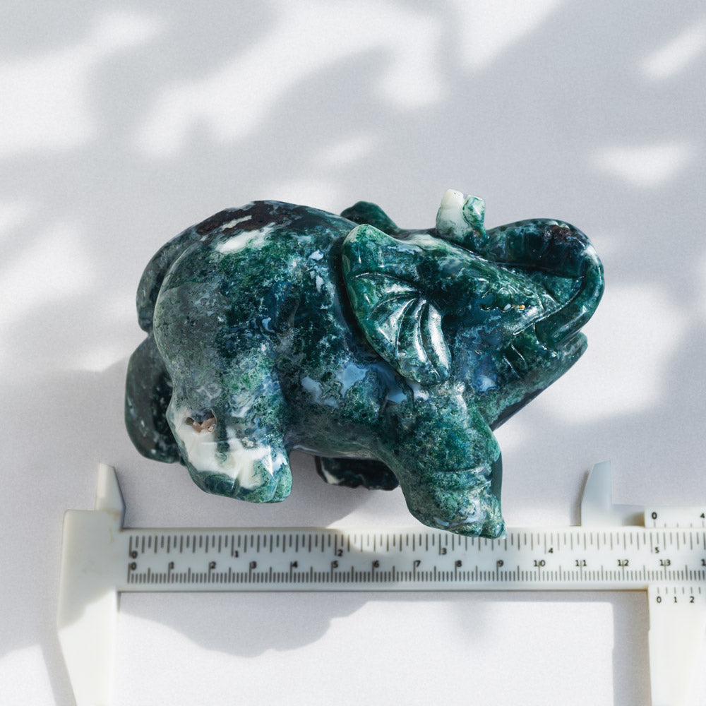 Reikistal Moss Agate Elephant