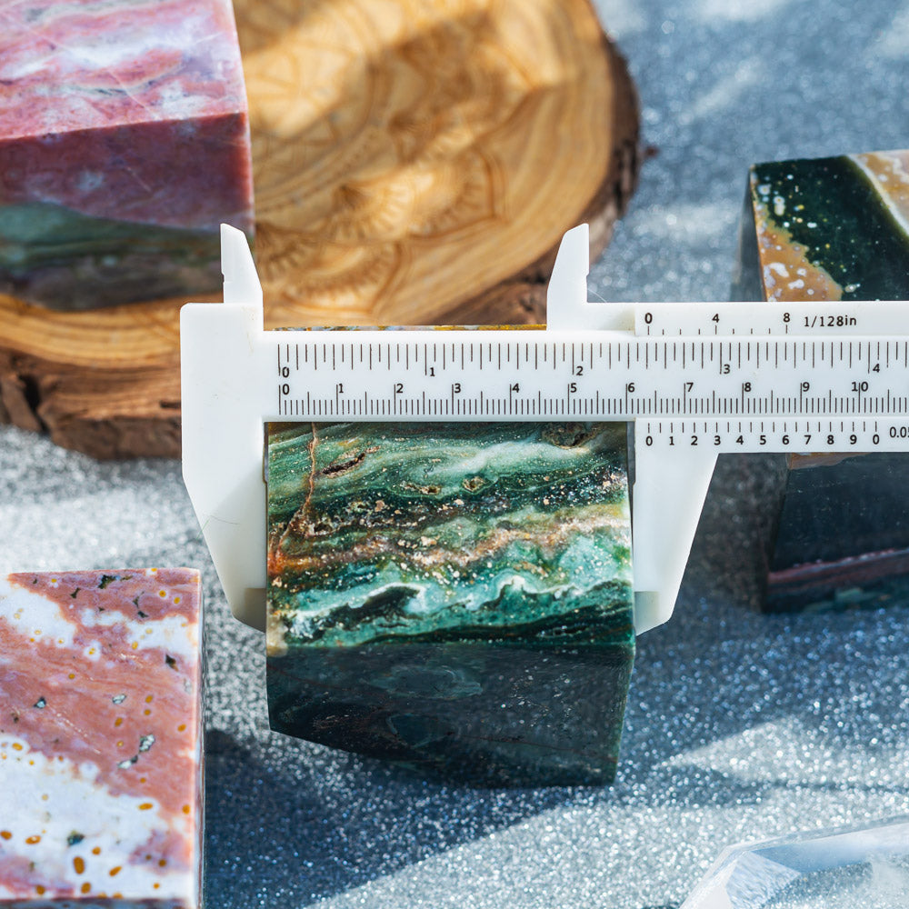 Reikistal Ocean Jasper Cube