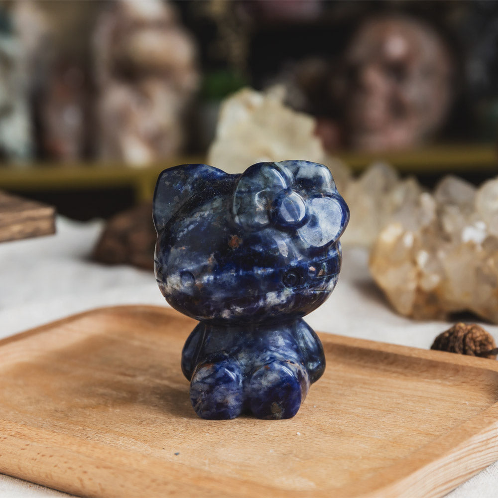 Reikistal Sodalite Hello Kitty