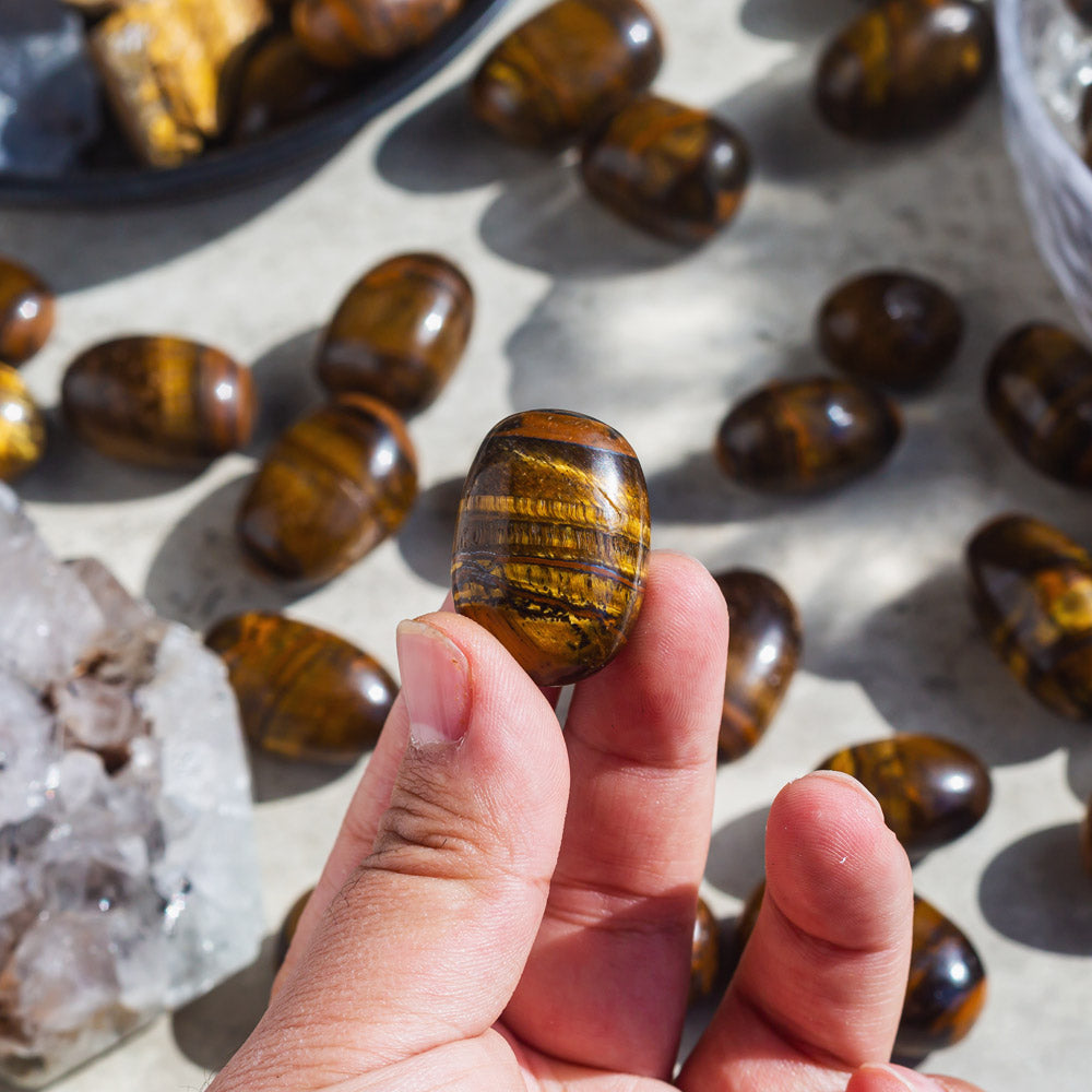 Reikistal Tigers Eye Tumbled Stone