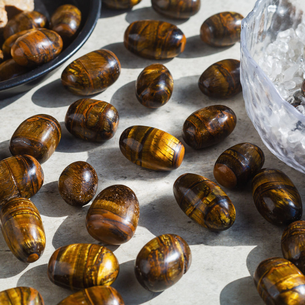 Reikistal Tigers Eye Tumbled Stone