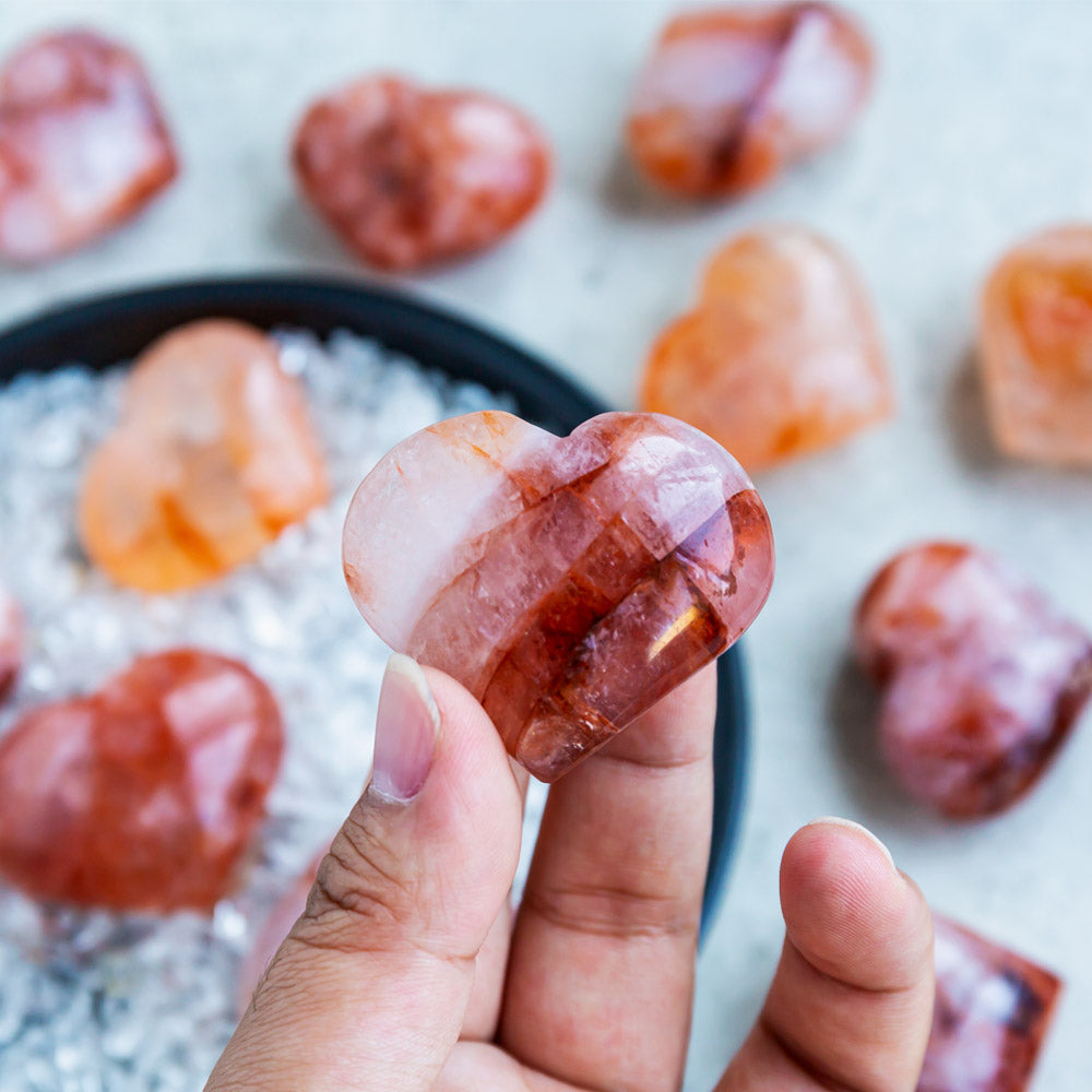 Reikistal Fire Quartz Heart