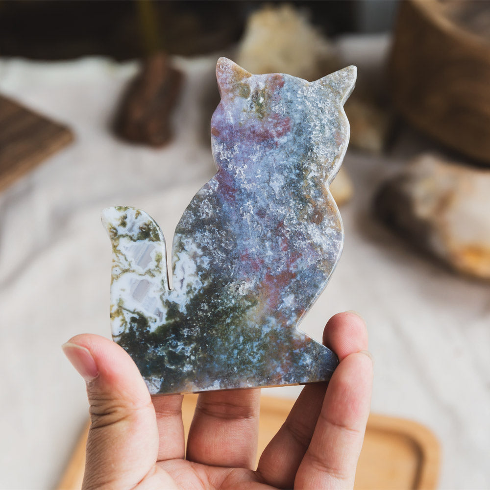 Reikistal Ocean Jasper Cat Slice