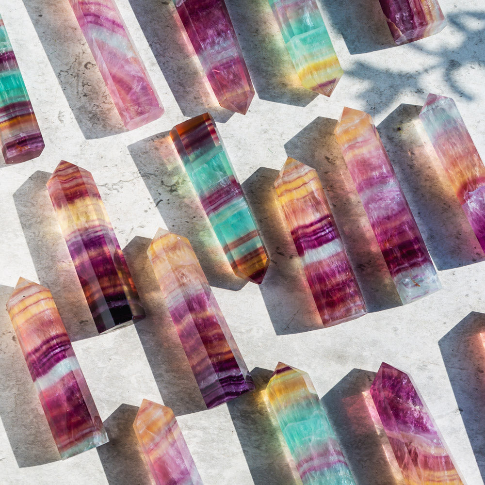 Reikistal Rainbow Fluorite Point