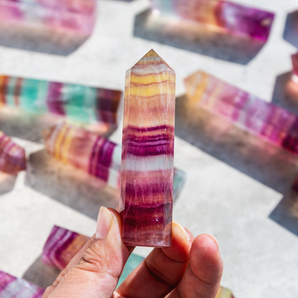 Reikistal Rainbow Fluorite Point