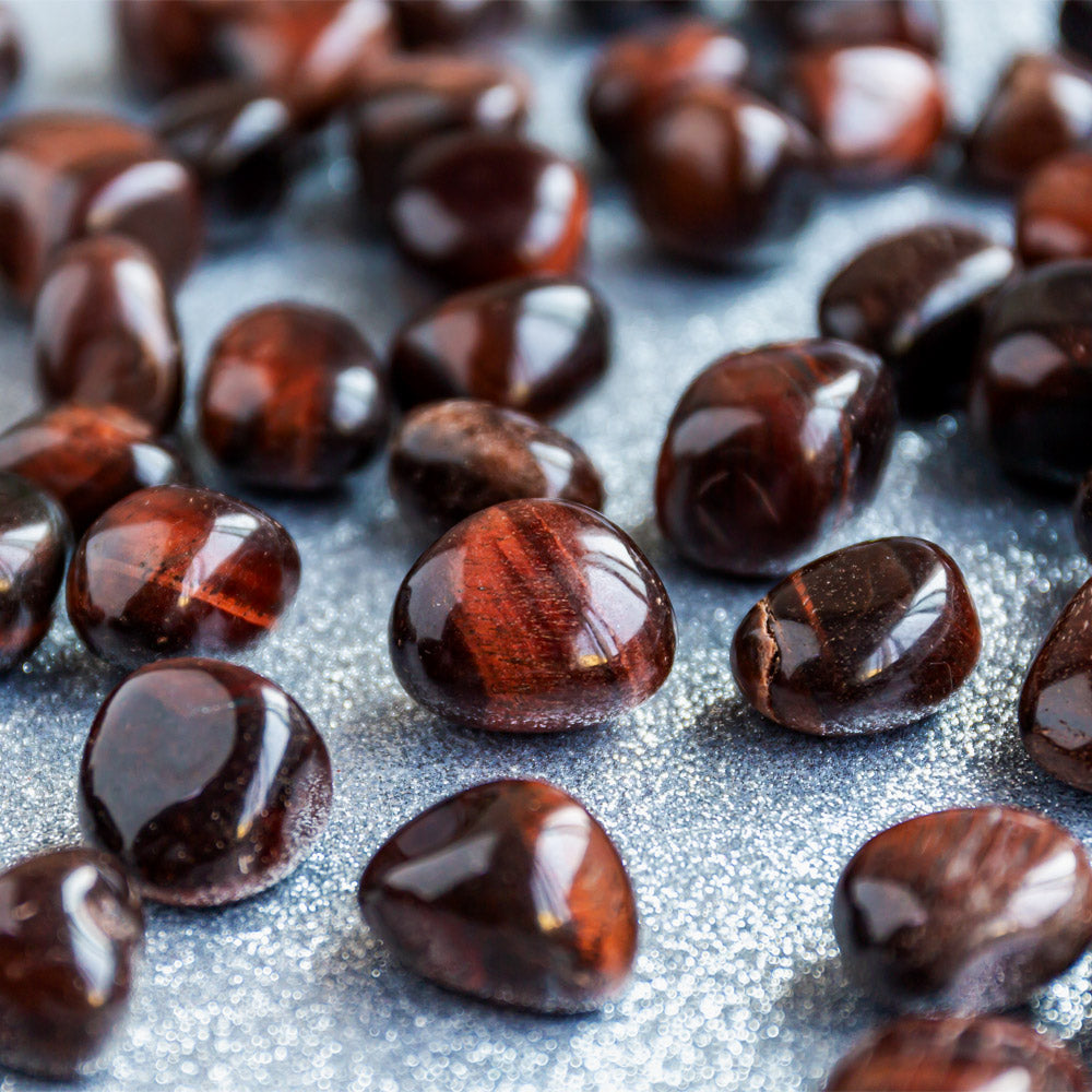 Reikistal Red Tigers Eye Tumbled Stone