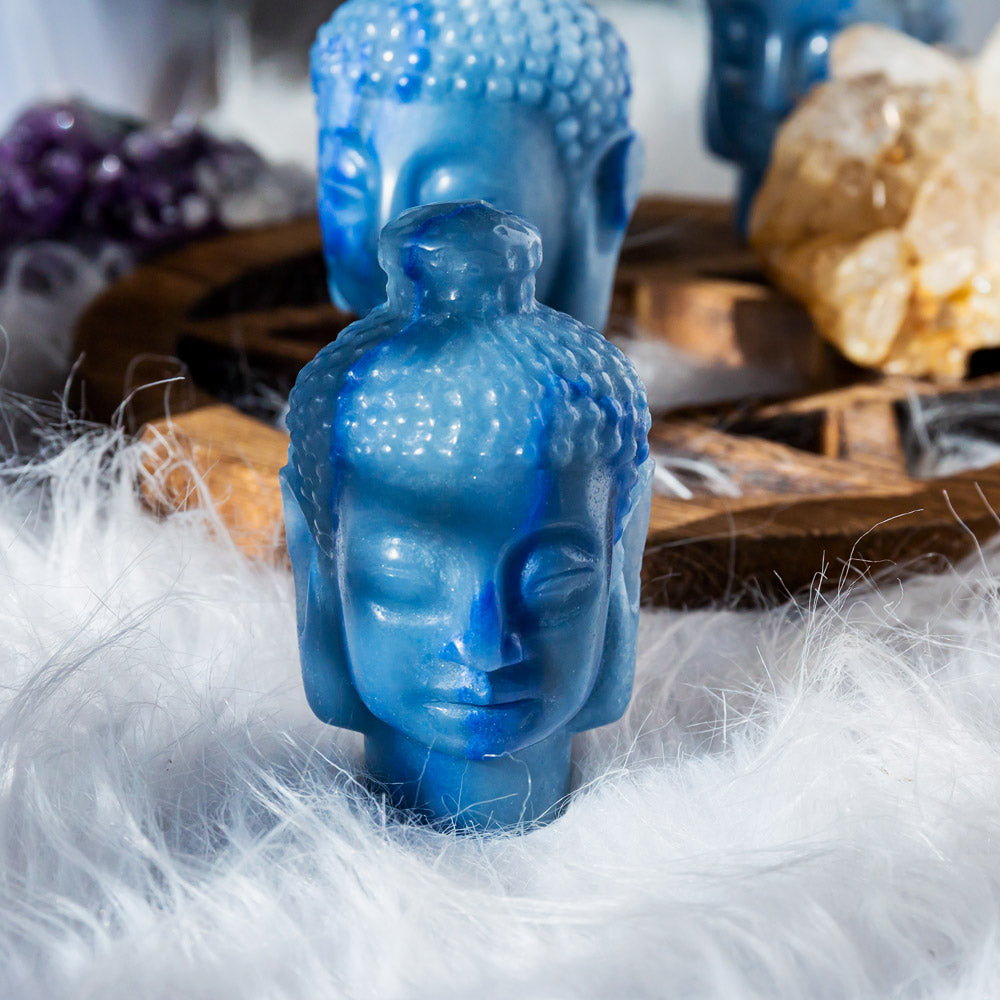 Reikistal Blue Aventurine Buddha Head