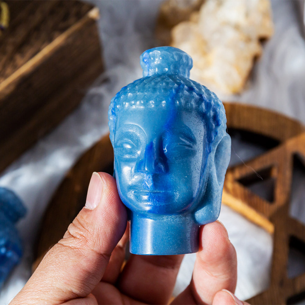 Reikistal Blue Aventurine Buddha Head