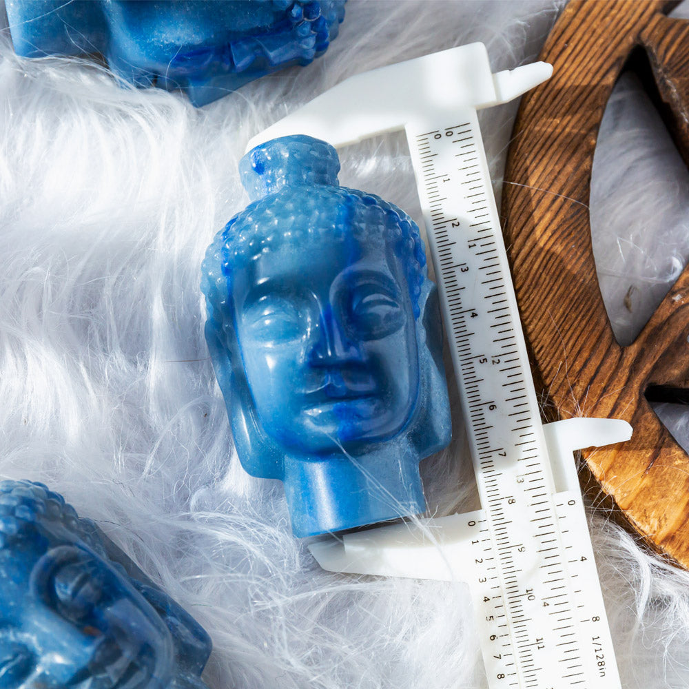 Reikistal Blue Aventurine Buddha Head