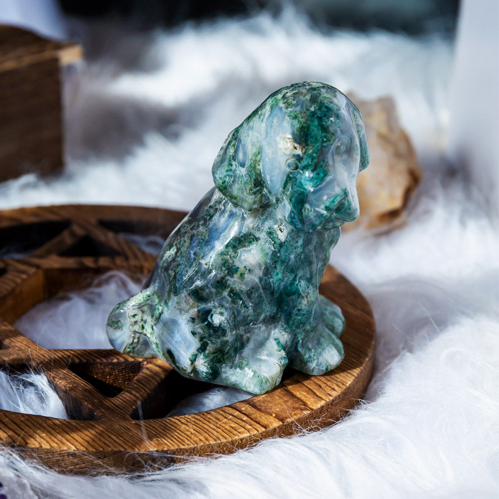 Reikistal Moss Agate Dog