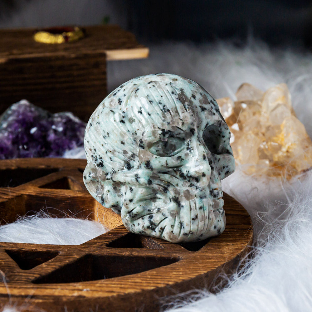 Reikistal Kiwi Jasper Human Skull