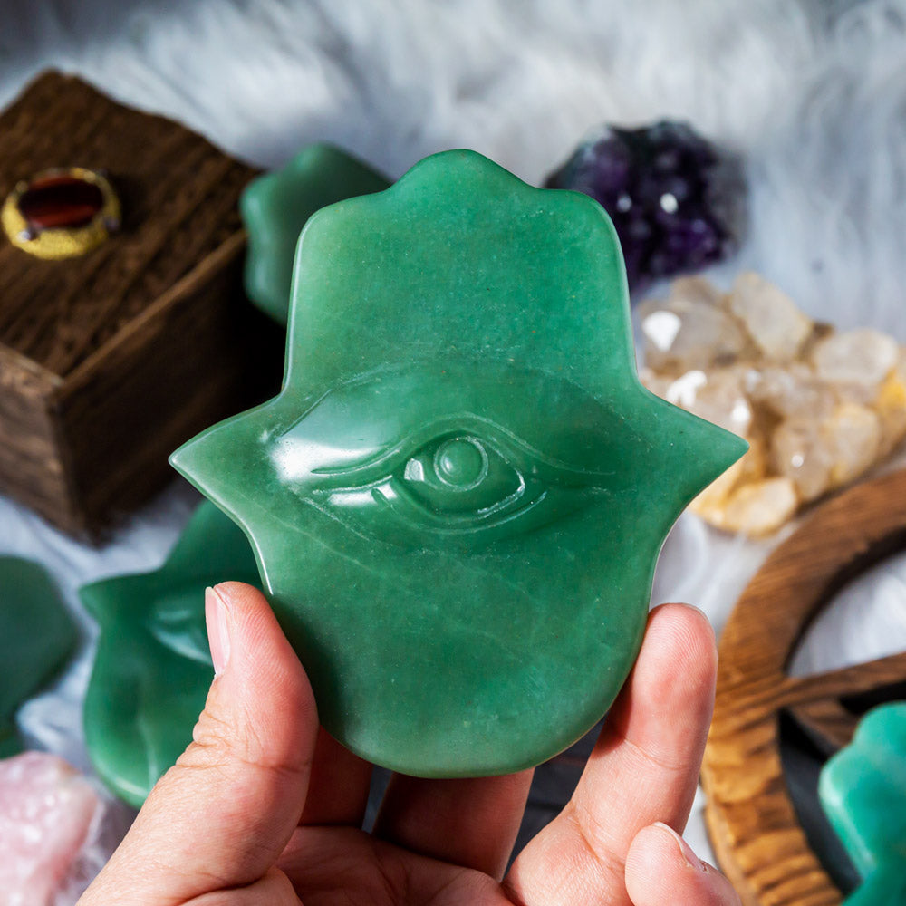 Reikistal Green Aventurine Hamas Hand