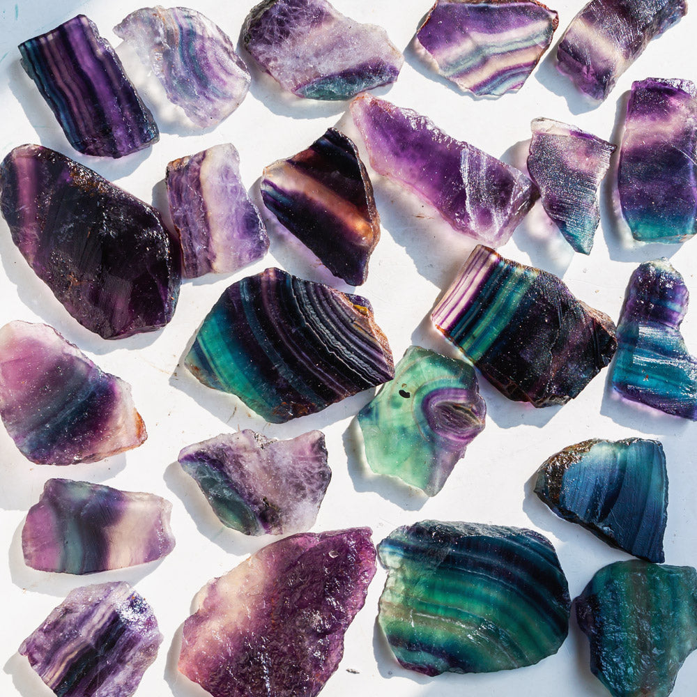 Reikistal Rainbow Fluorite Slice