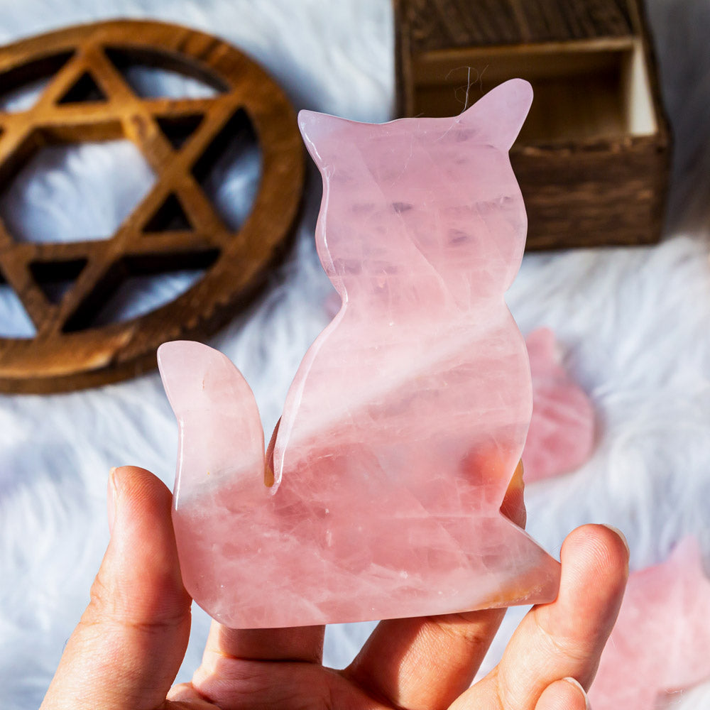 Reikistal Rose Quartz Cat Slab