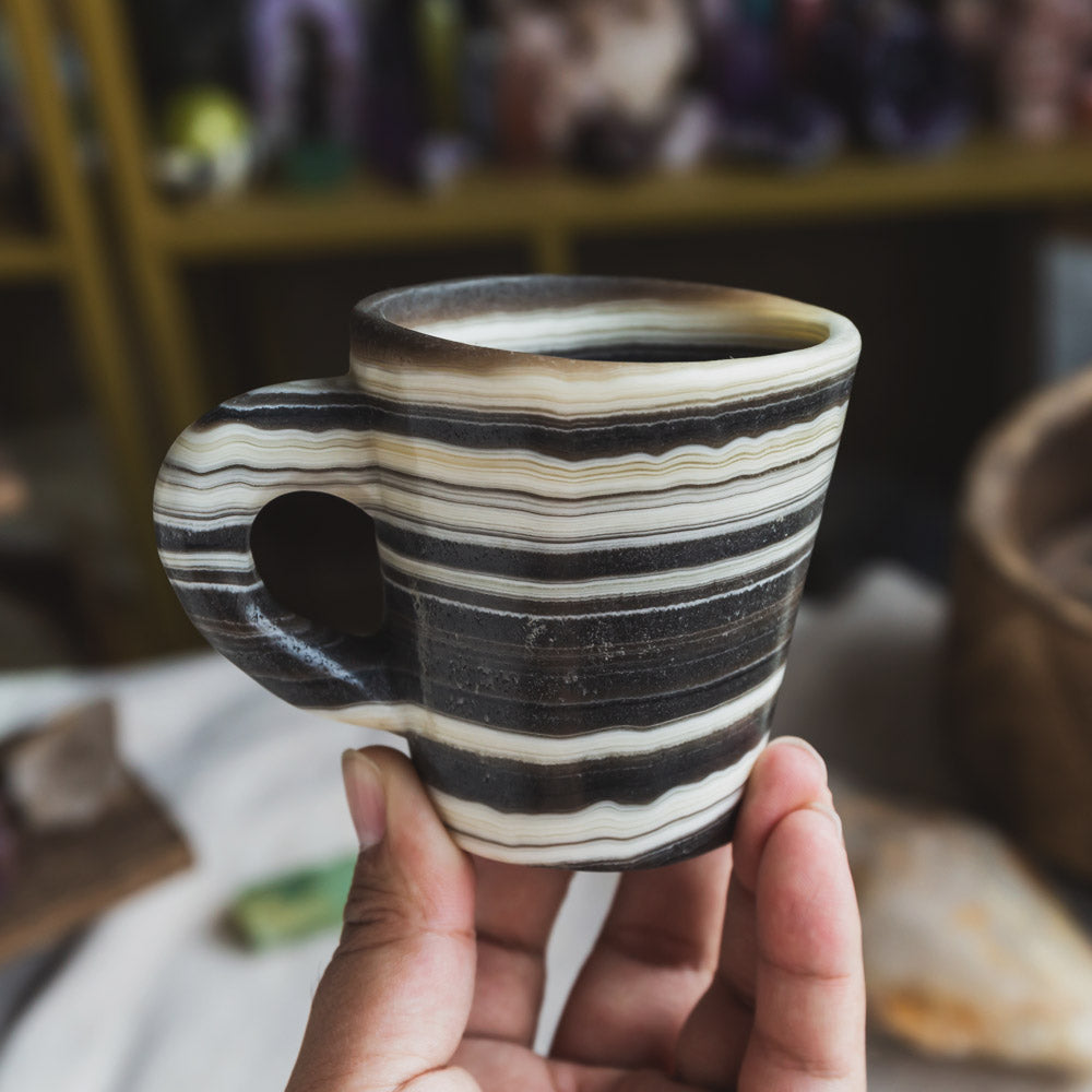 Reikistal Zebra Calcite Cup