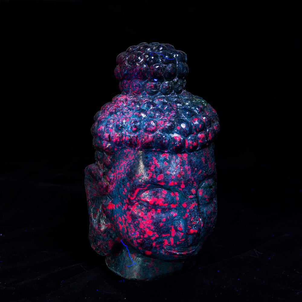 Reikistal Ruby In Kynite Budda Head