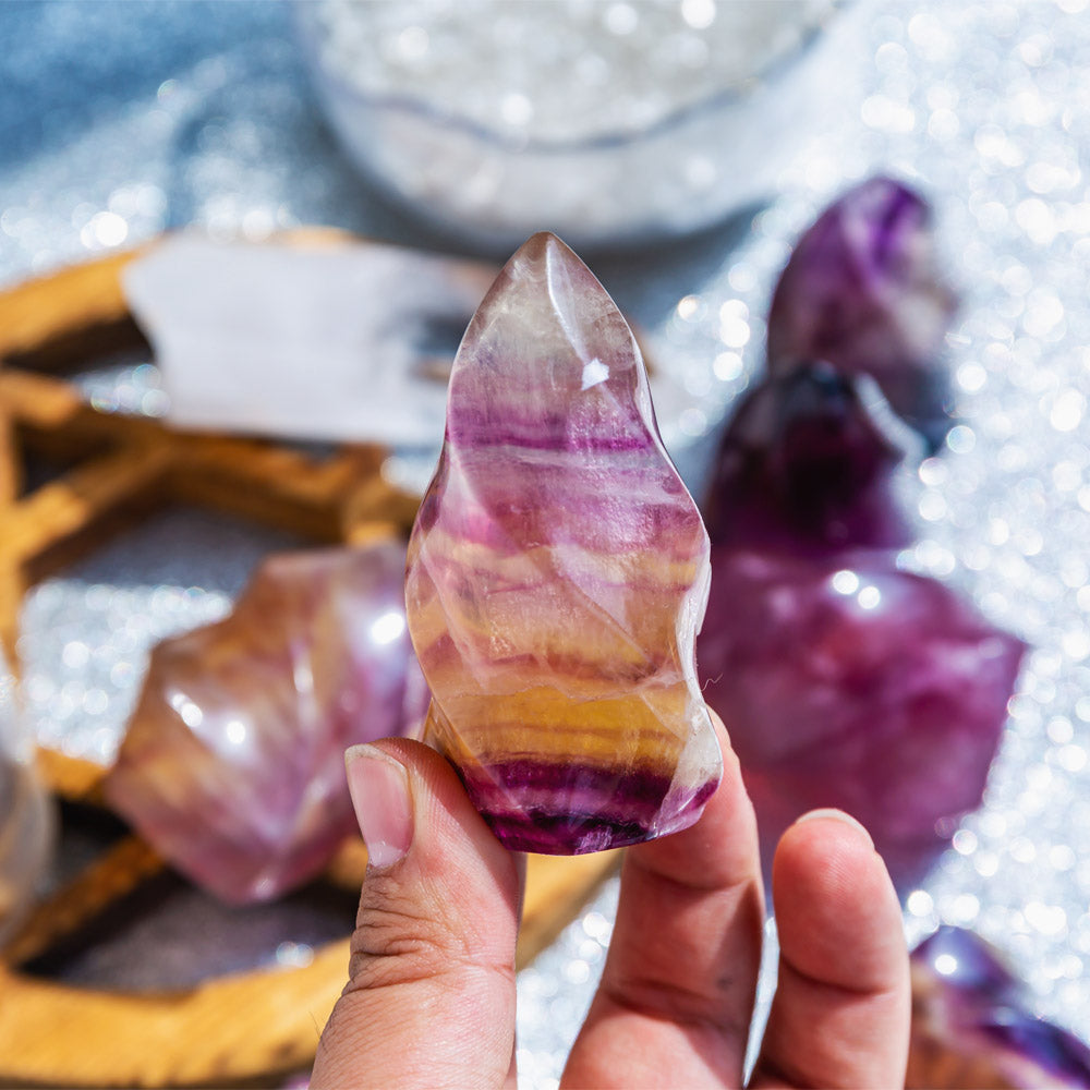 Reikistal Rainbow Fluorite Flame