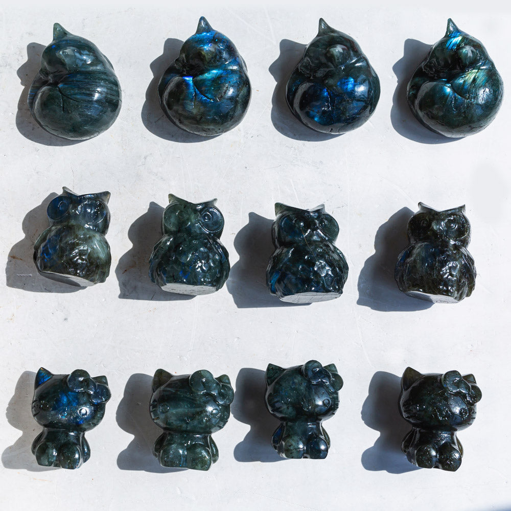 Reikistal Labradorite Cat Owl Hej Ketty