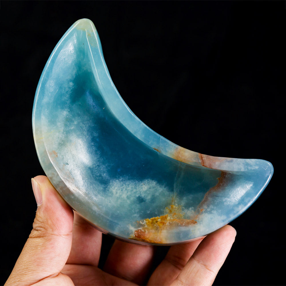 Reikistal Blue Onyx Moon Bowl