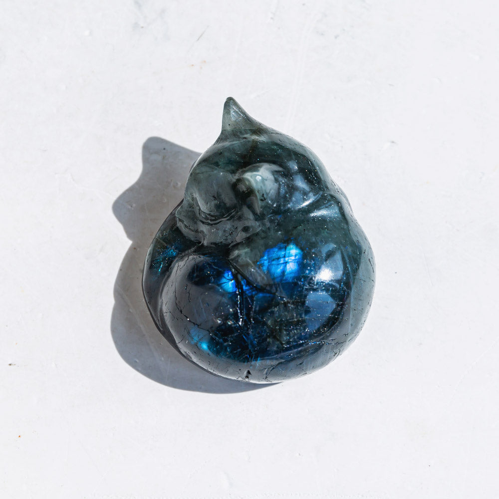 Reikistal Labradorite Cat Owl Hej Ketty