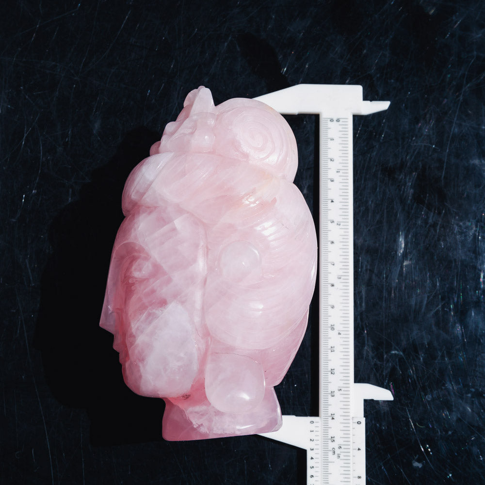 Reikistal Rose Quartz Buddha Head