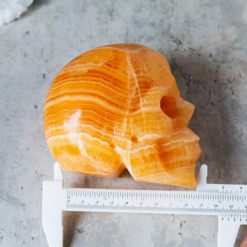 Reikistal Orange Calcite Skull