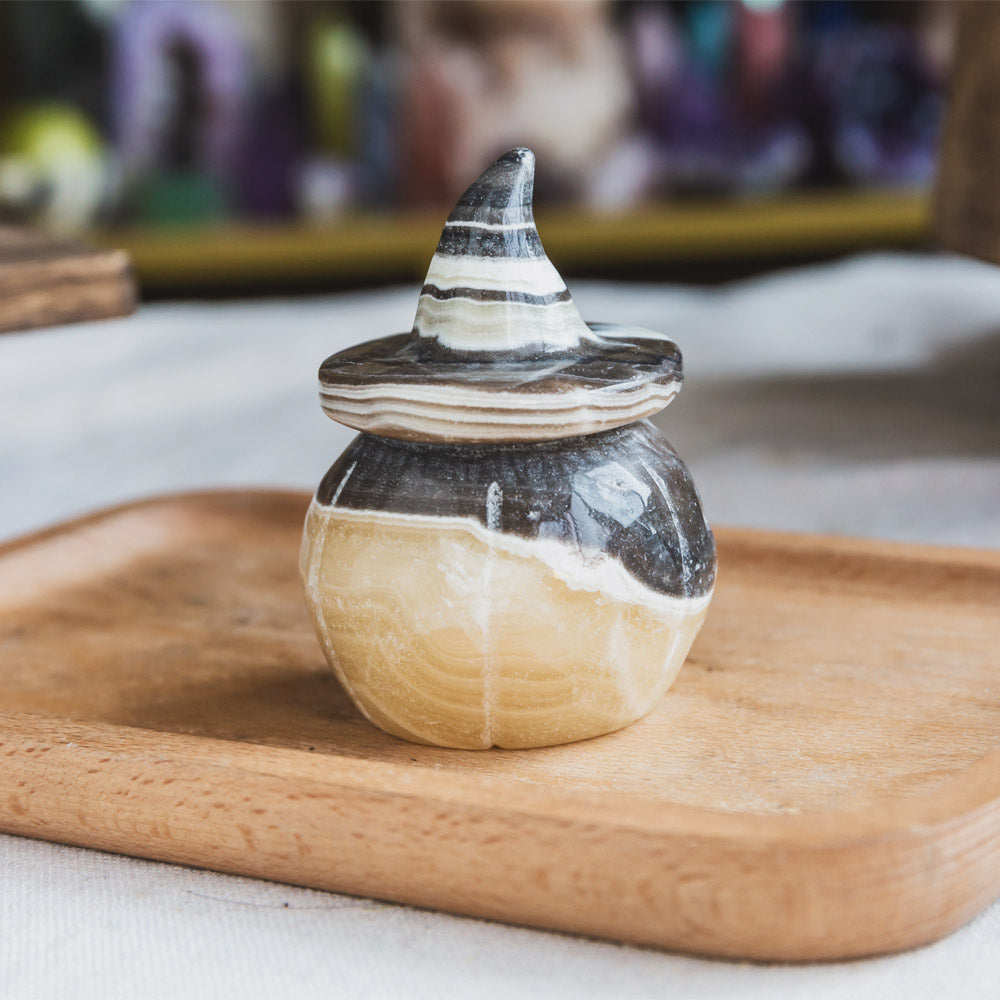 Reikistal Zebra Calcite Pumpkin