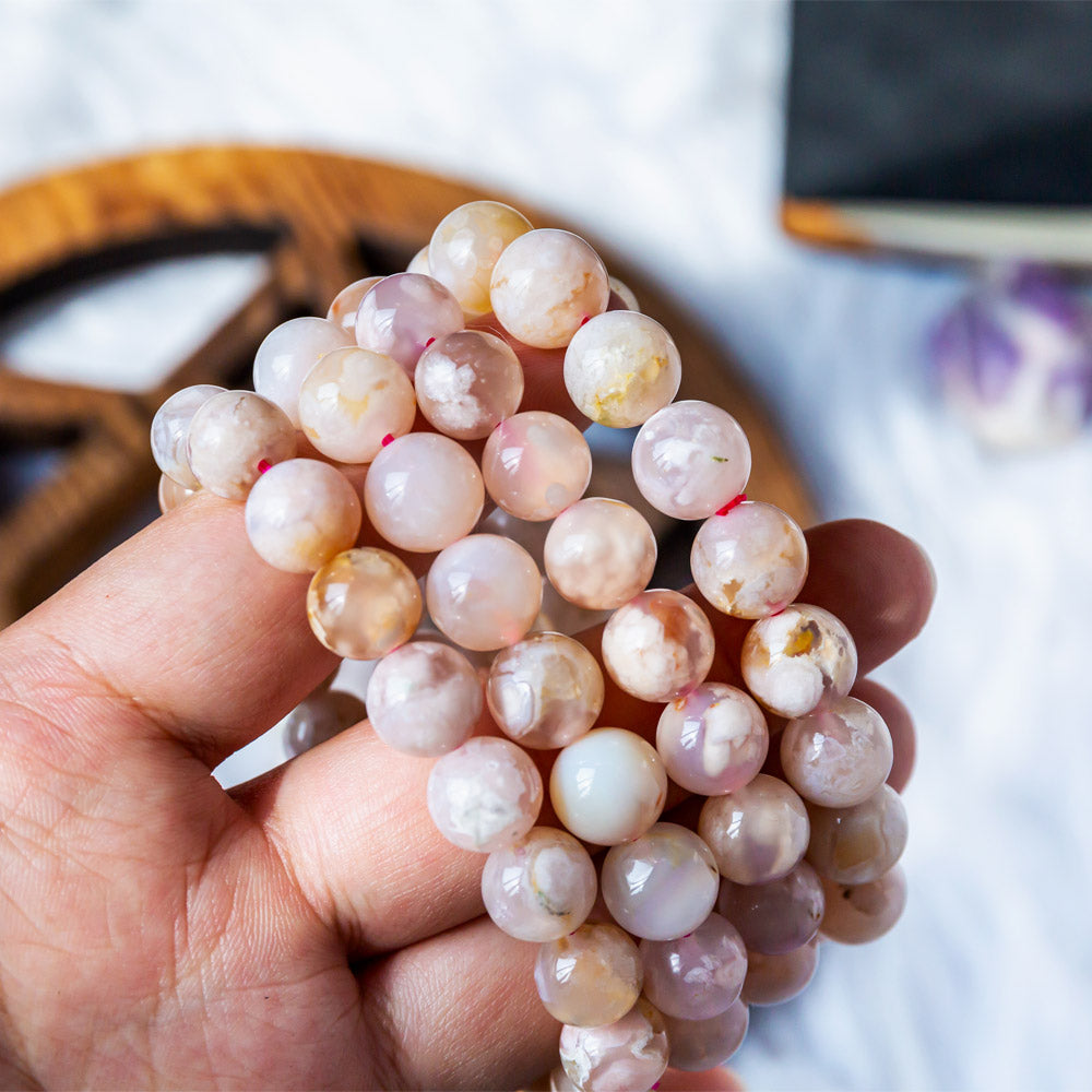 Reikistal Flower Agate Bracelet