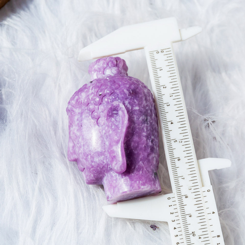 Reikistal Lepidolite Buddha Head