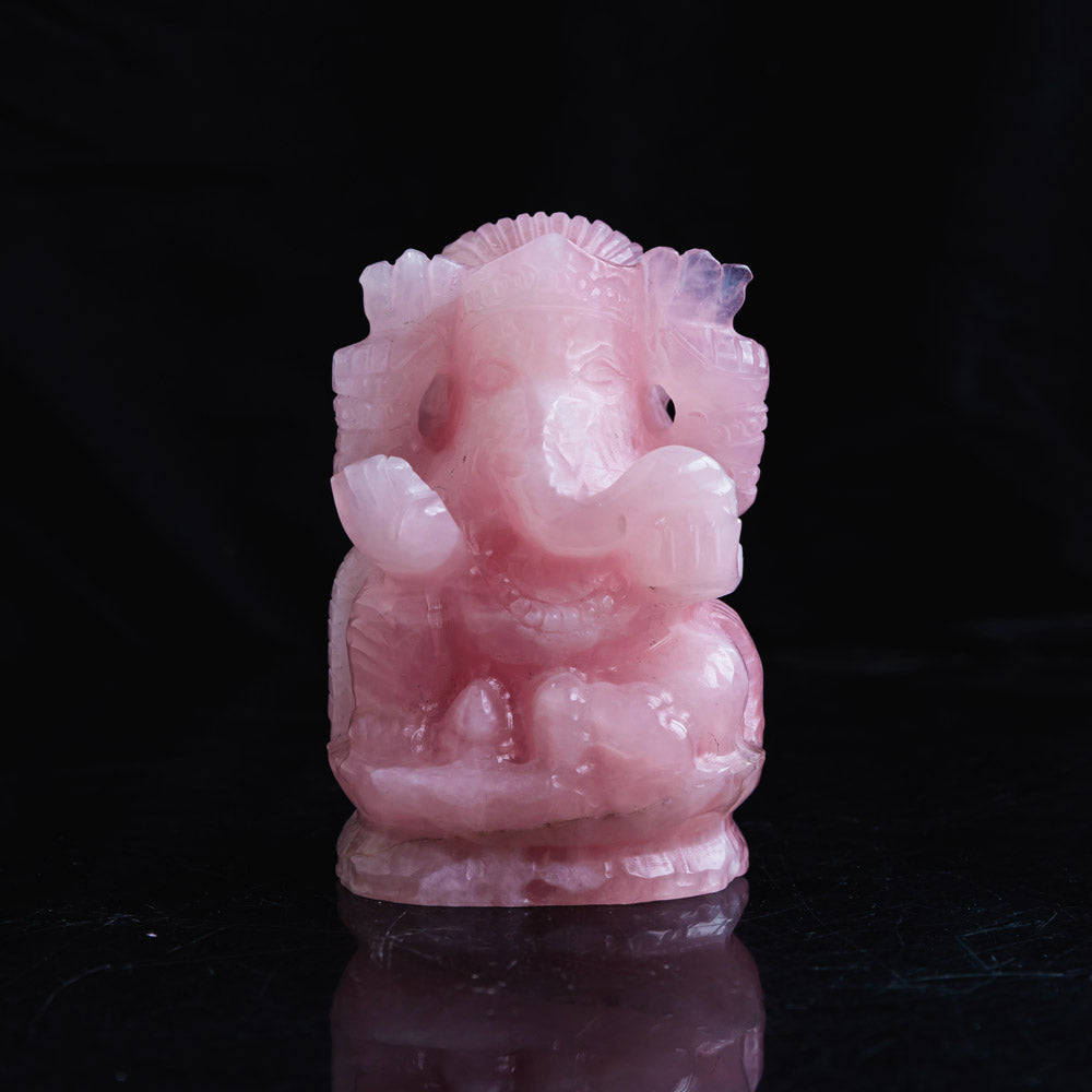 Reikistal Rose Quartz Ganesha