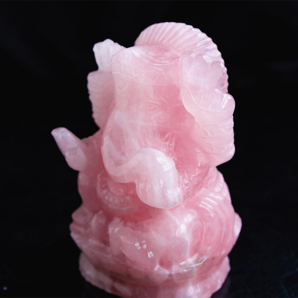 Reikistal Rose Quartz Ganesha