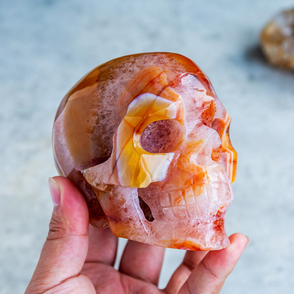 Reikistal Carnelian Skull