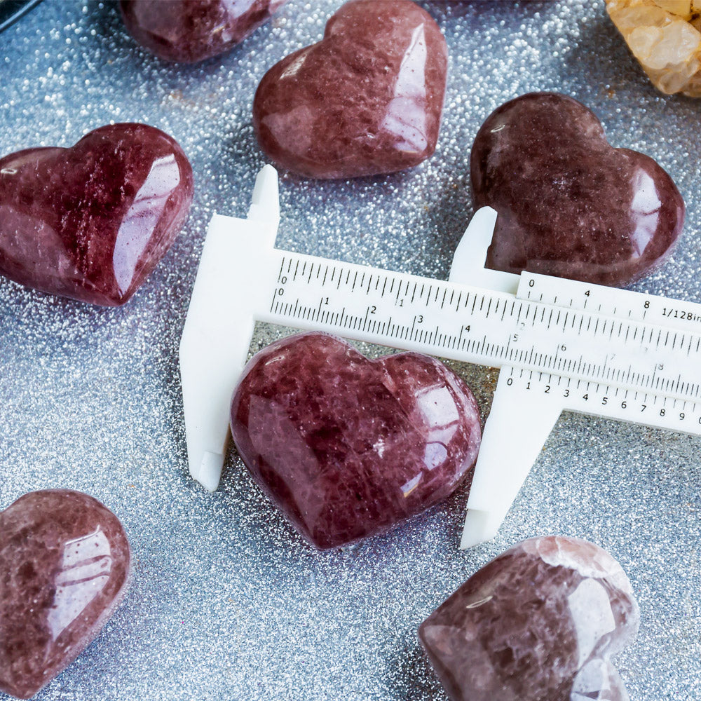 Reikistal Strawberry Quartz Heart