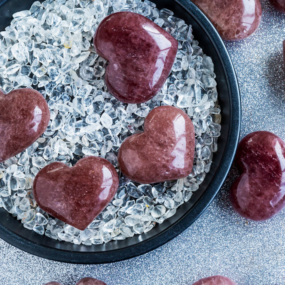 Reikistal Strawberry Quartz Heart