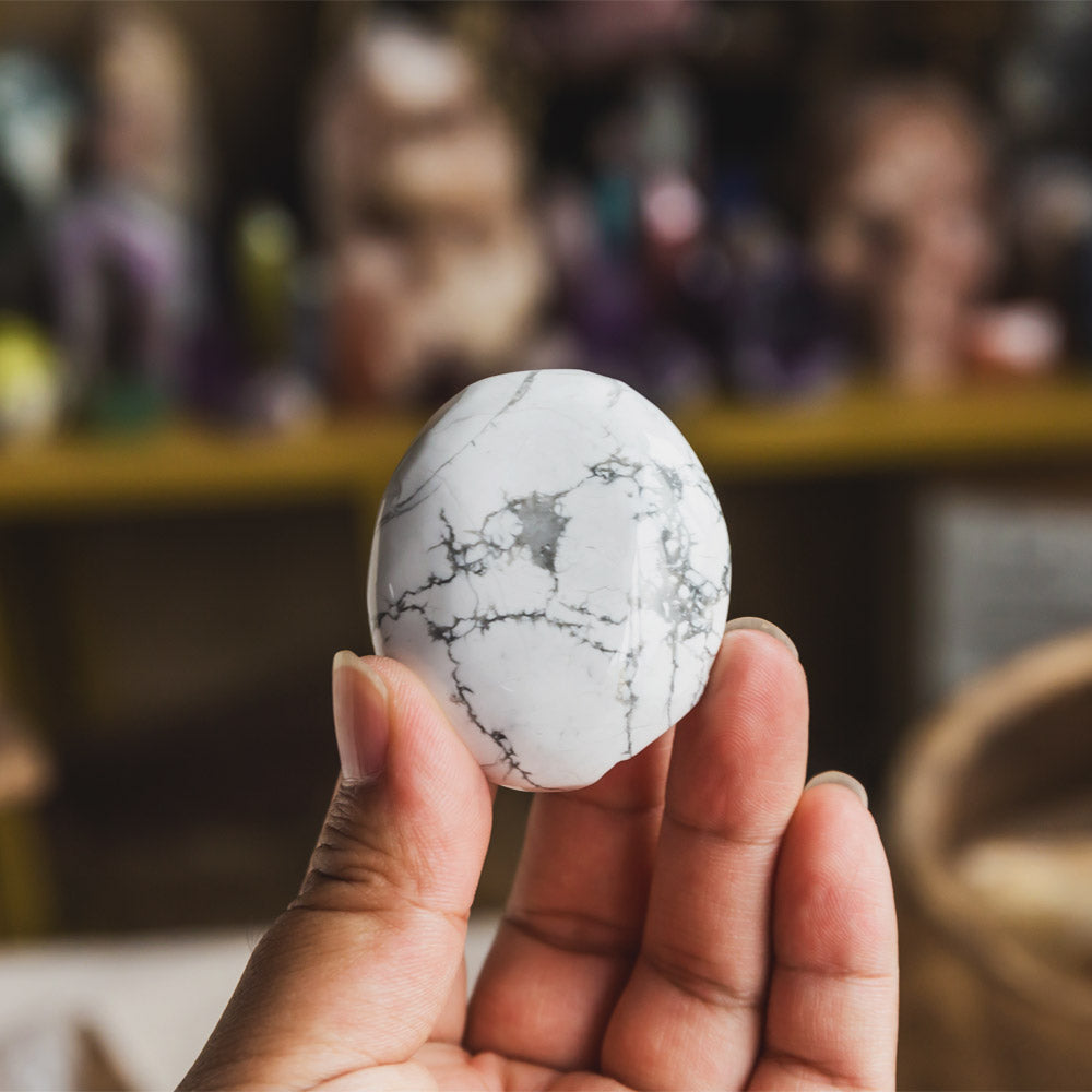 Reikistal Howlite Palm Stone